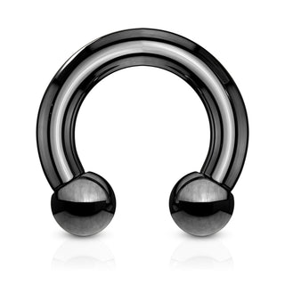 Horseshoe Rings, Surgical Steel (18g-00g)