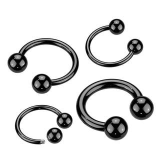 Horseshoe Rings, Surgical Steel (18g-00g)