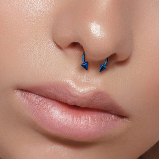 Spiked Horseshoe Rings, Surgical Steel (18g-2g)