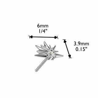 Titanium Half Starburt Push Fit Top