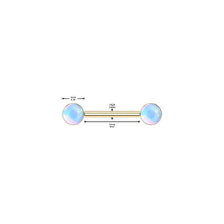 Moonlight Nipple Barbell - Blue (14g)