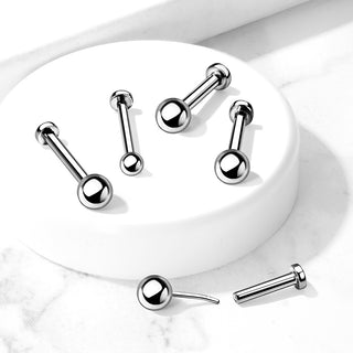 Titanium Threadless Flatback Stud (20g-16g)