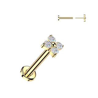 Petals Titanium Threadless Stud