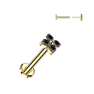 Petals Titanium Threadless Stud