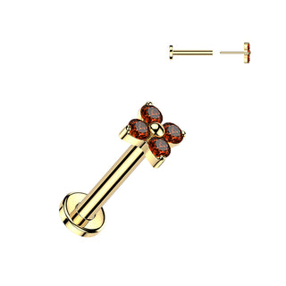 Petals Titanium Threadless Stud