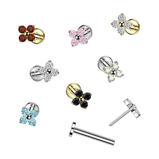 Petals Titanium Threadless Stud