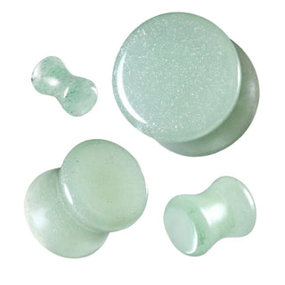 Green Adventurine Double Flare Plug