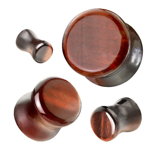Red Tiger Eye Double Flare Stone Plug