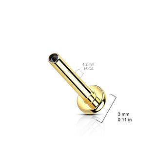 3mm Titanium Internally Threaded Flatback Base