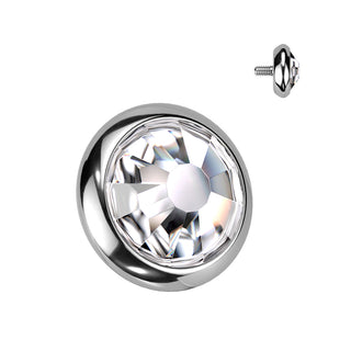 Titanium Crystal End Pieces, Internally Threaded
