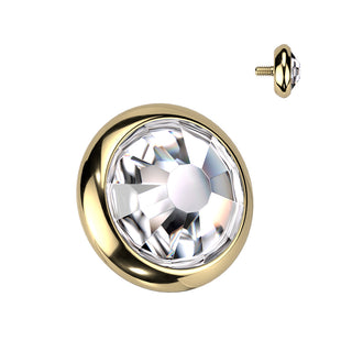 Titanium Crystal End Pieces, Internally Threaded