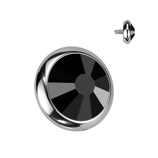 Titanium Crystal End Pieces, Internally Threaded