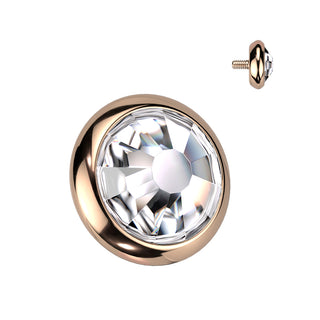 Titanium Crystal End Pieces, Internally Threaded