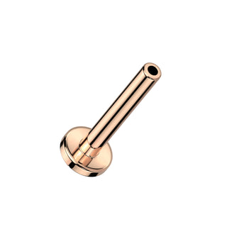 Threadless Rose Gold Titanium Flatback Stud Base