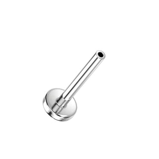 Threadless Titanium Flatback Stud Base - Silver