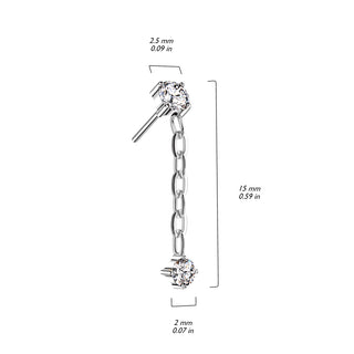 Chain Link Titanium Push Fit Top