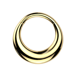 Gold Simple Puff Hinged Segment Ring (16g)