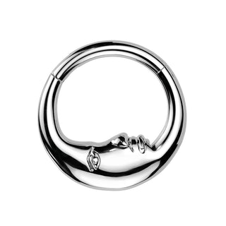 Moon Face Hinged Segment Ring (16g)