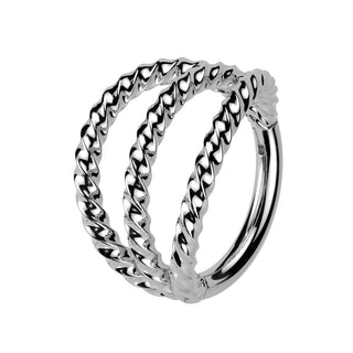 Triple Braided Hinged Segment Ring (16g)