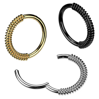 Half Coil Hinged Segment Ring (16g)