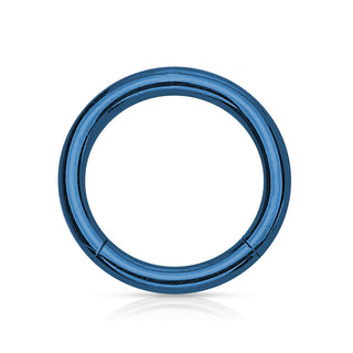 Blue Surgical Steel Hinged Segment Ring (20g-14g)