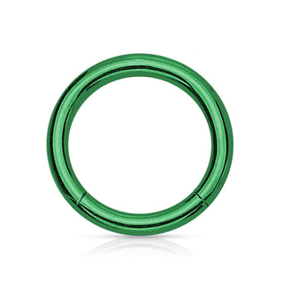 Green Surgical Steel Hinged Segment Ring (20g-14g)