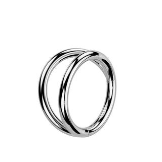 Titanium Double Stack Hinged Segment Ring (16g)