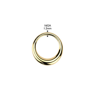 Gold Titanium Puff Hinged Segment Ring (16g)