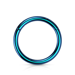 Blue Implant Grade Titanium Hinged Segment Ring (20g-18g)