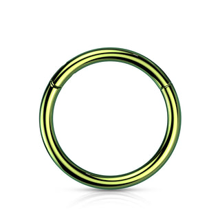 Green Implant Grade Titanium Hinged Segment Ring (20g-18g)