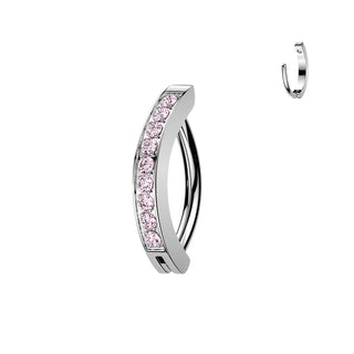 Titanium Hinged Hoop Clicker Eyebrow Ring