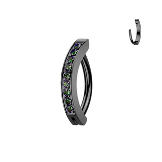 Titanium Hinged Hoop Clicker Eyebrow Ring