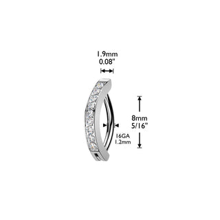 Titanium Hinged Hoop Clicker Eyebrow Ring