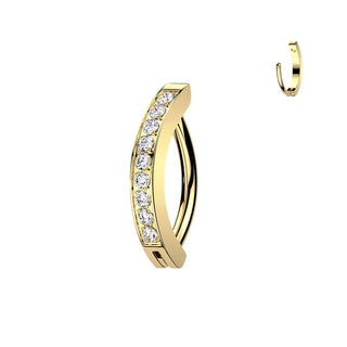 Titanium Hinged Hoop Clicker Eyebrow Ring