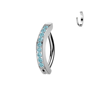 Titanium Hinged Hoop Clicker Eyebrow Ring