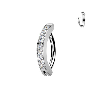 Titanium Hinged Hoop Clicker Eyebrow Ring