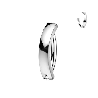 Titanium Hinged Hoop Convex Belly Button Ring