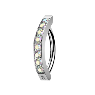 Titanium Hinged Hoop Belly Button Ring