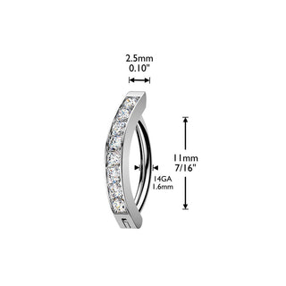 Titanium Hinged Hoop Belly Button Ring