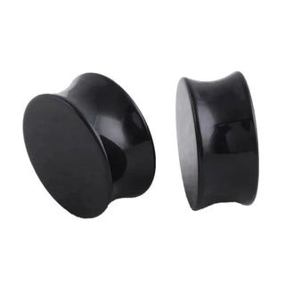 Black or White Acrylic Saddle Plugs (3mm-50mm)