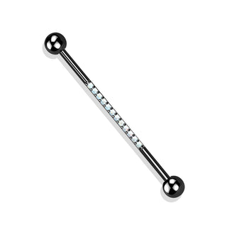 Black Titanium Industrial Barbell (14g)