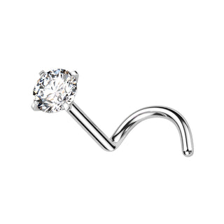 Titanium Claw Set CZ Nose Screw (20g-18g)