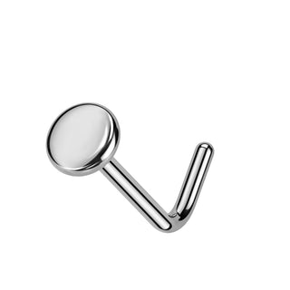 Titanium Disc L Bend Nose Stud (20g-18g)