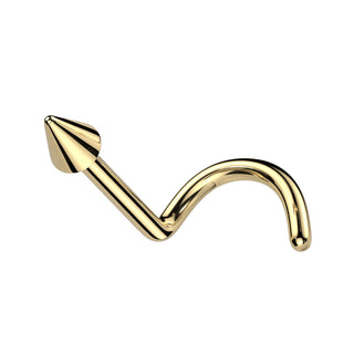 Gold Titanium Spike Nose Screw (20g-18g)