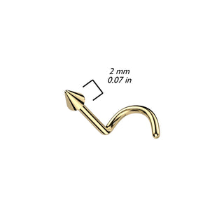 Gold Titanium Spike Nose Screw (20g-18g)