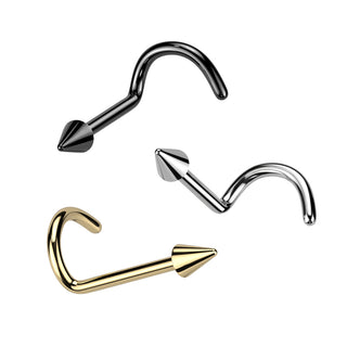 Gold Titanium Spike Nose Screw (20g-18g)