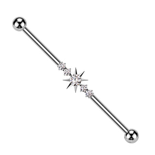 Starburst Titanium Industrial Barbell (14g)