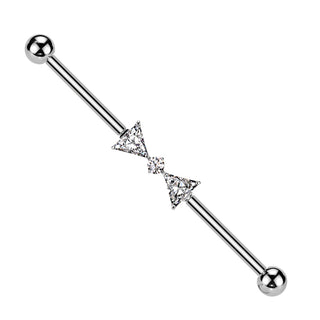 CZ Bow Titanium Industrial Barbell (14g)