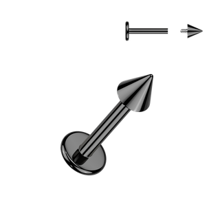 Titanium Internally Threaded Spike Top Labret