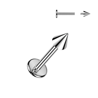 Titanium Internally Threaded Spike Top Labret